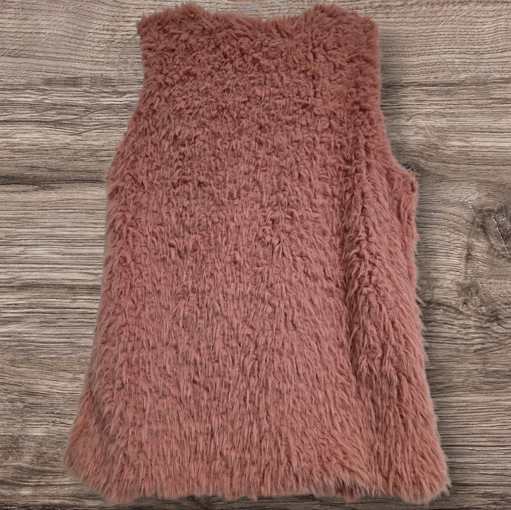 Ambiance Outerwear Pink Teddy Vest Size Large - Picture 3 of 6